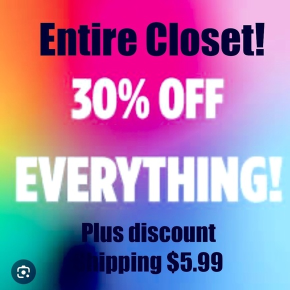 ENTIRE CLOSET 30% OFF!! Plus EVERY Order Gets Discounted Shipping $5.99. - Picture 1 of 1